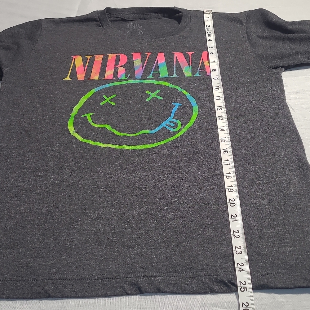 Nirvana Gray Tee With Multicolor Logo - image 2